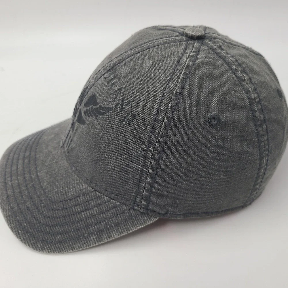 Lucky Brand Hat Adjustable Strapback Gray Black Men Cotton Casual‎ Everyday Wear